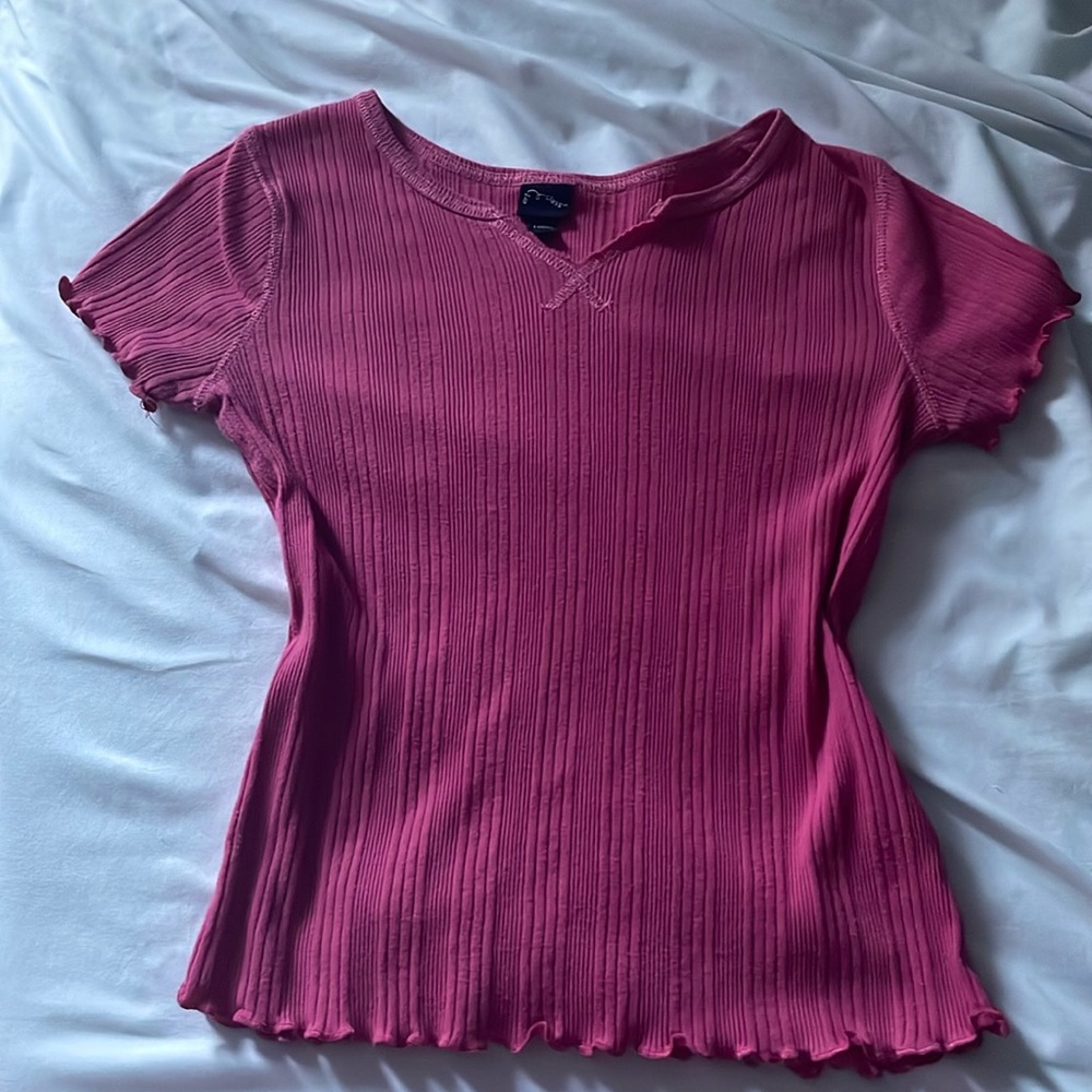 Floral Black and Pink Top + Hot Pink Tee - Women’s Size Small Kids size 14/16
